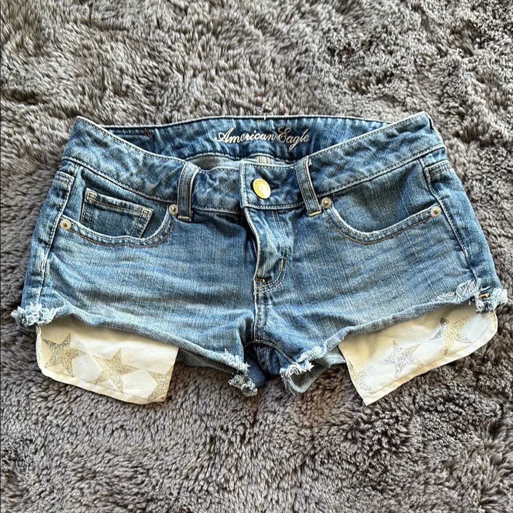 American Eagle Outfitters Women's Blue Denim Shorts 0